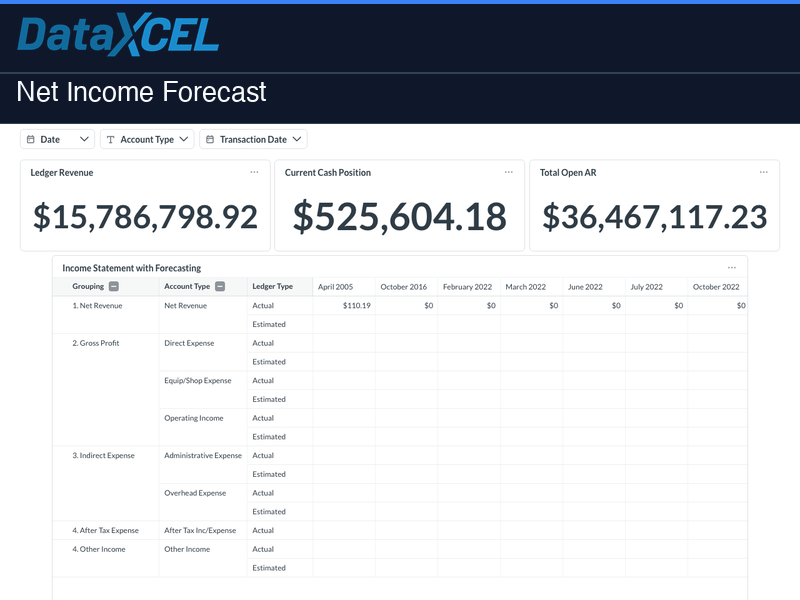 Net Income Forecast